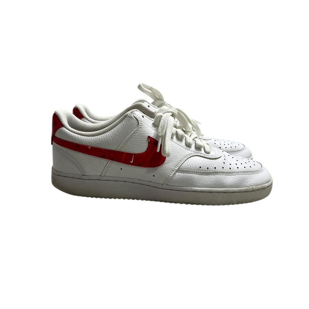Nike Court Vision Lo Men - White Red - Size 10.5 Nike white and red trainers